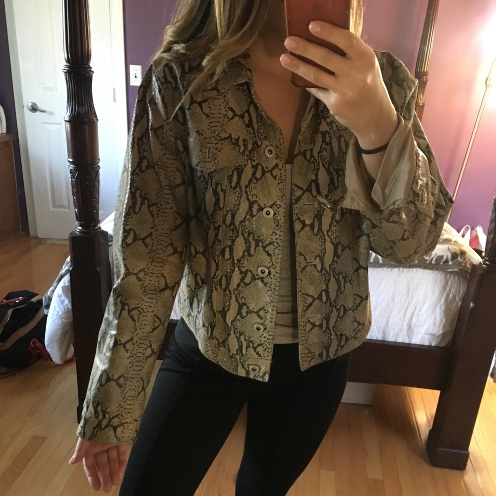 Leather jacket- snake skin